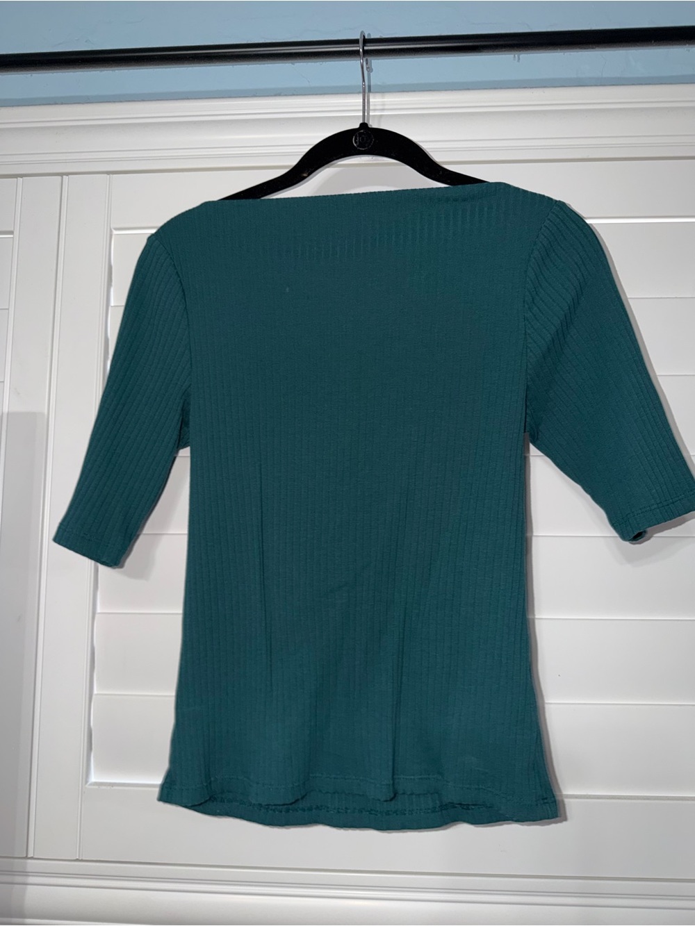 Old Navy Teal Ribbed Short-Sleeve Top
